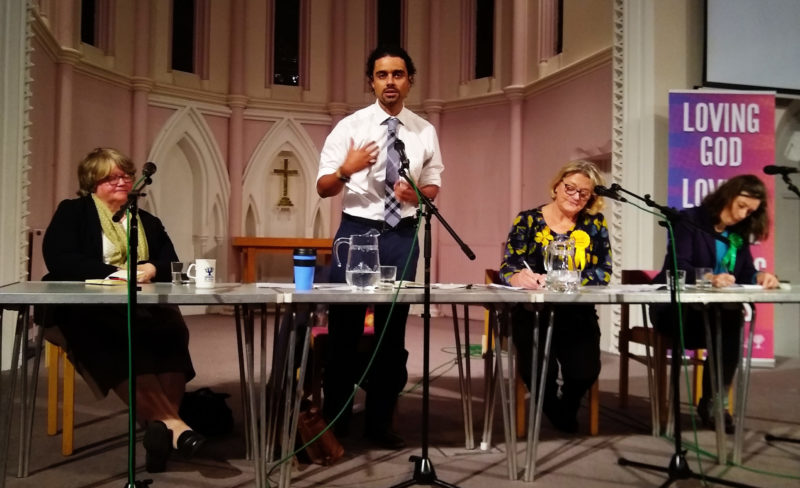Cameron Matthews delivers his opening statement
